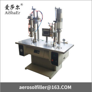 Semi-automatic bag on valve gas filling & sealing machine