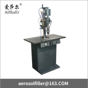 Semi-automatic aerosol cap clinching machine